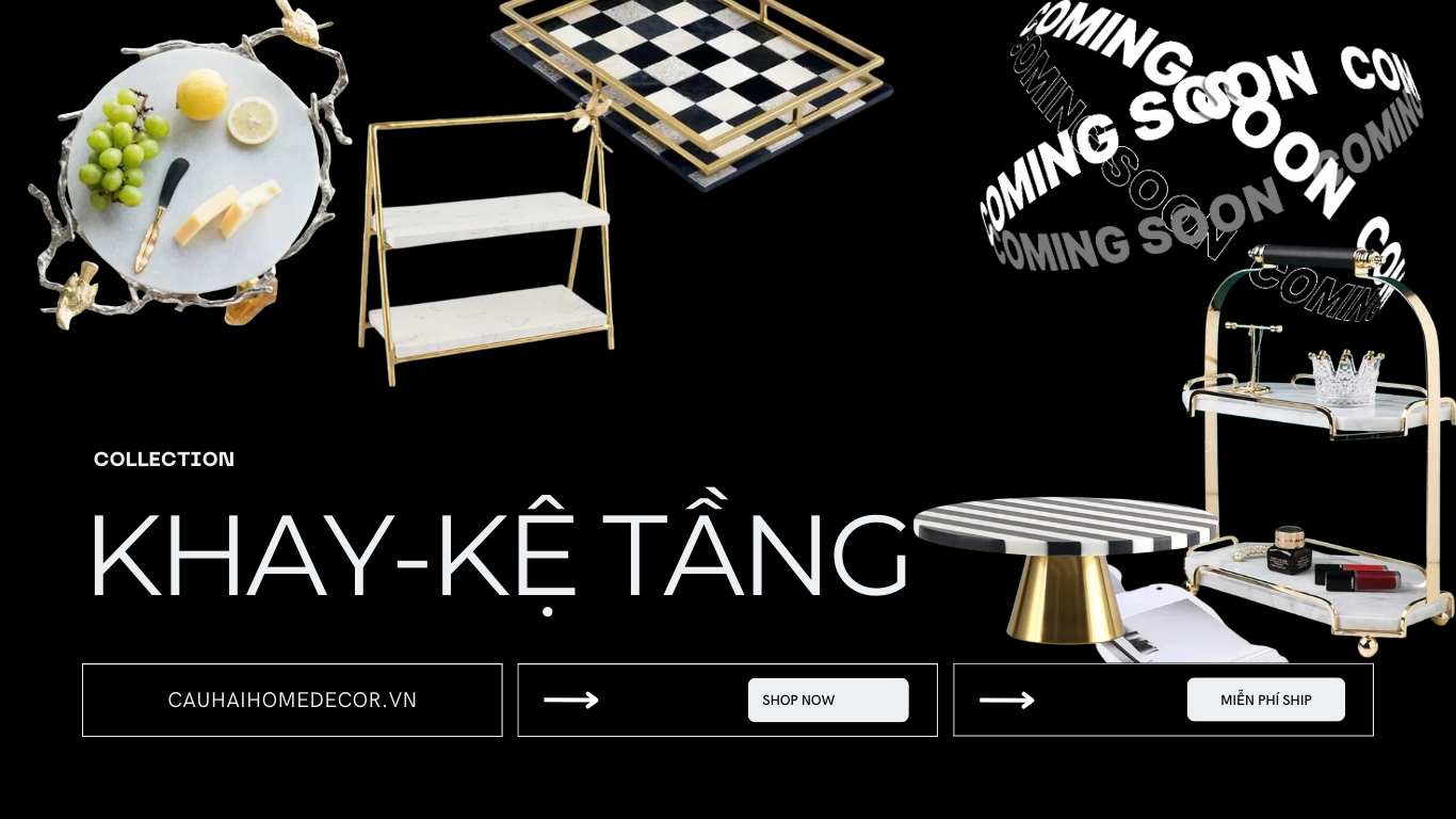 khay trang trí - kệ tầng cao cấp