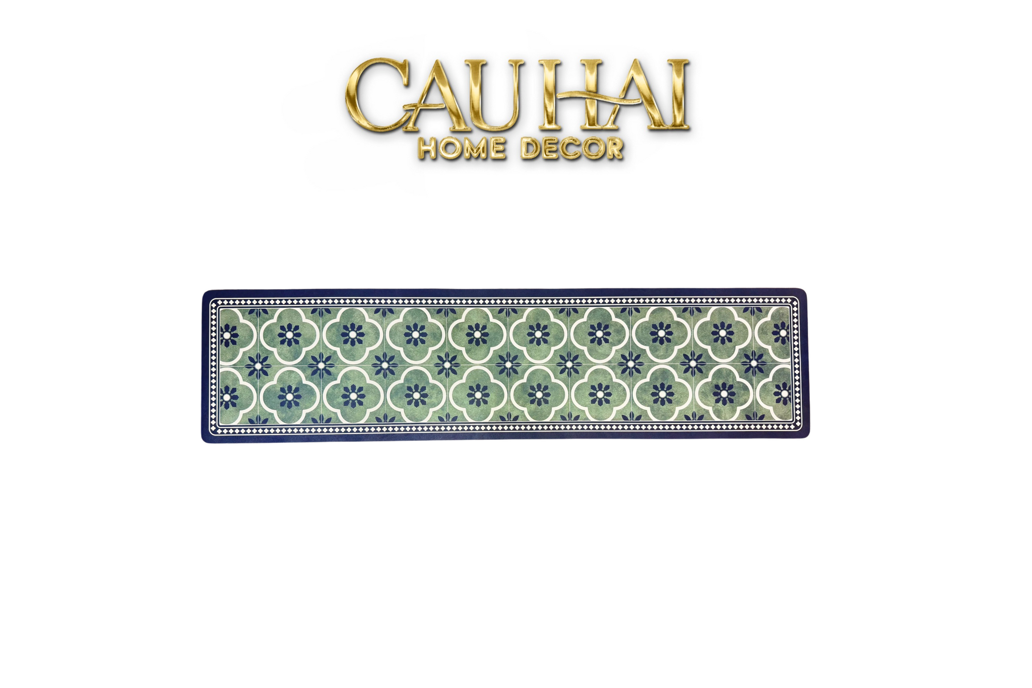 THẢM BẾP MICROFIBER 45X180 - GREEN PETALS-CẬU HAI HOME DECOR