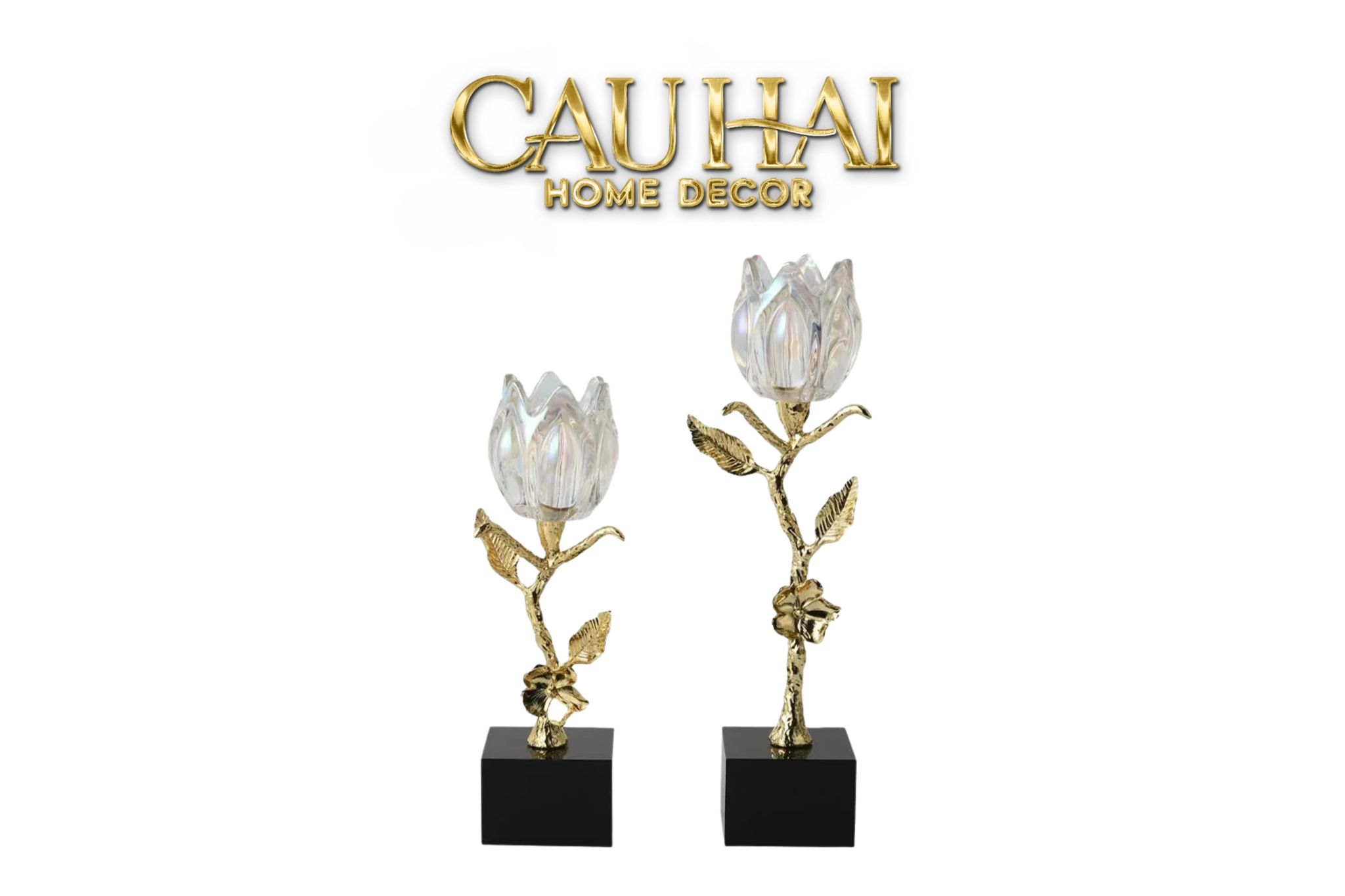 HOME COUTURE - SET ĐẾ NẾN CRYSTAL LIGHT ROSÉ