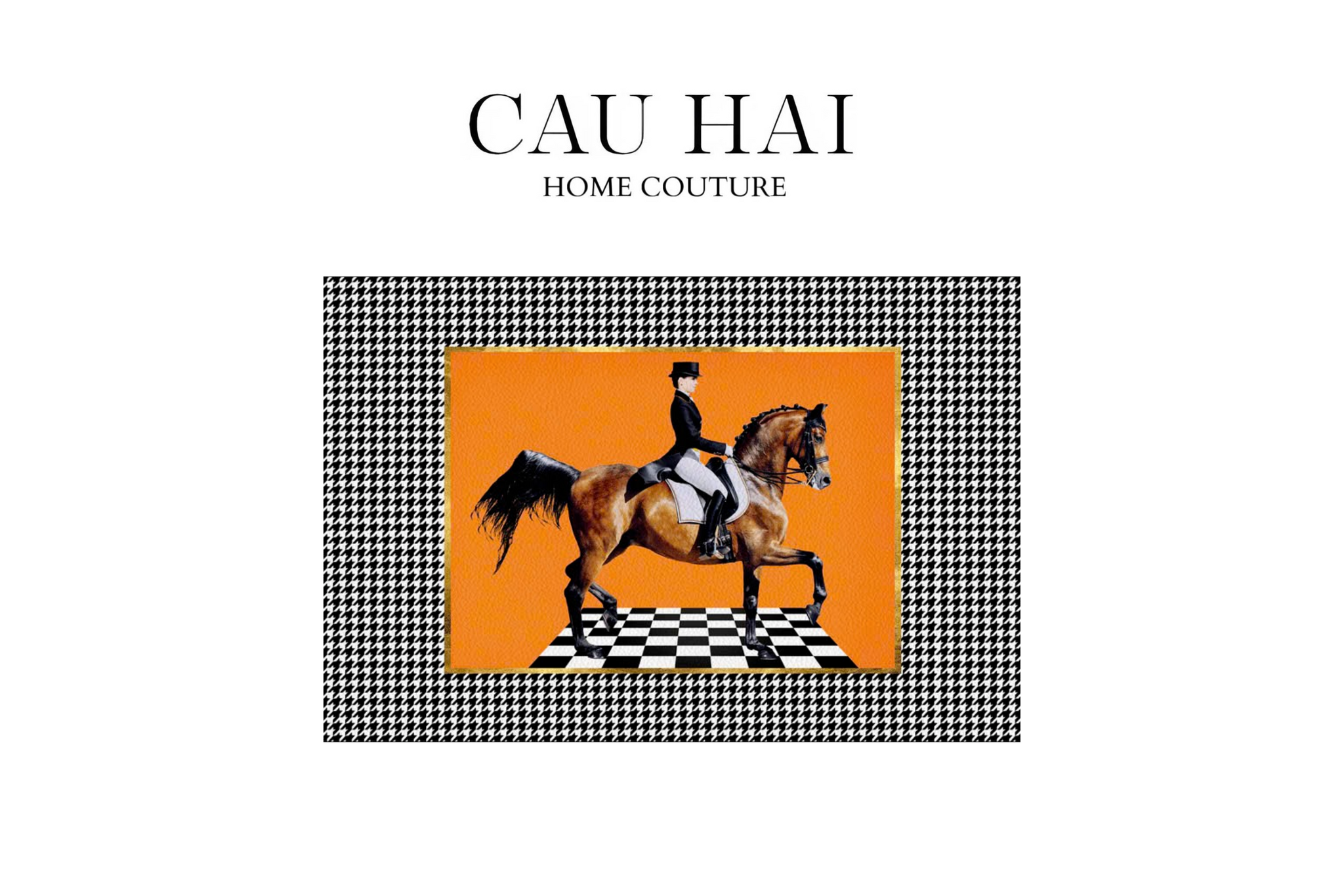 THẢM CỬA DA 100X120 - HOUND OB HORSE MAN