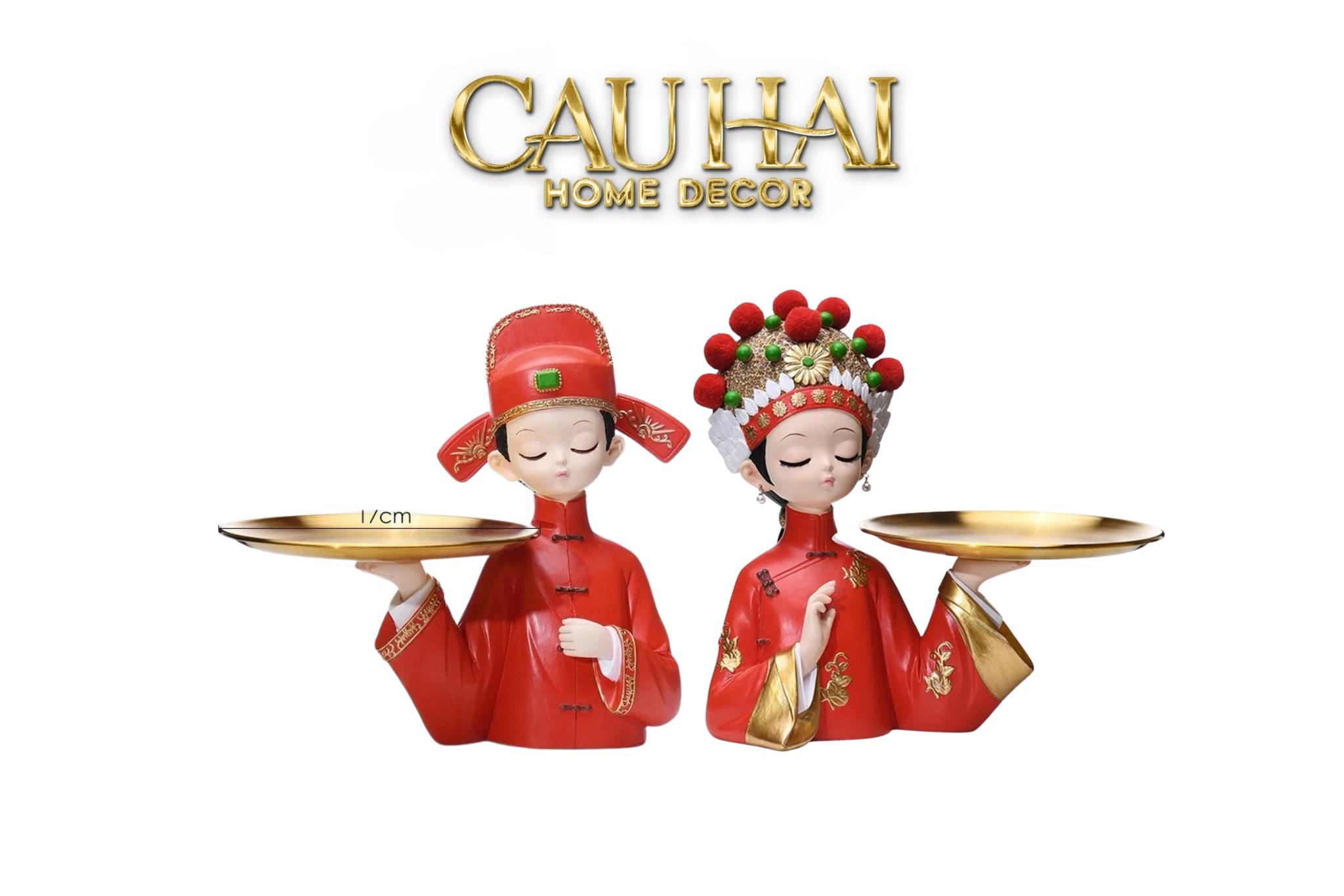 SET 2 TƯỢNG "TÂN LANG TÂN NƯƠNG DYNASTY IMPERIAL WEDDING