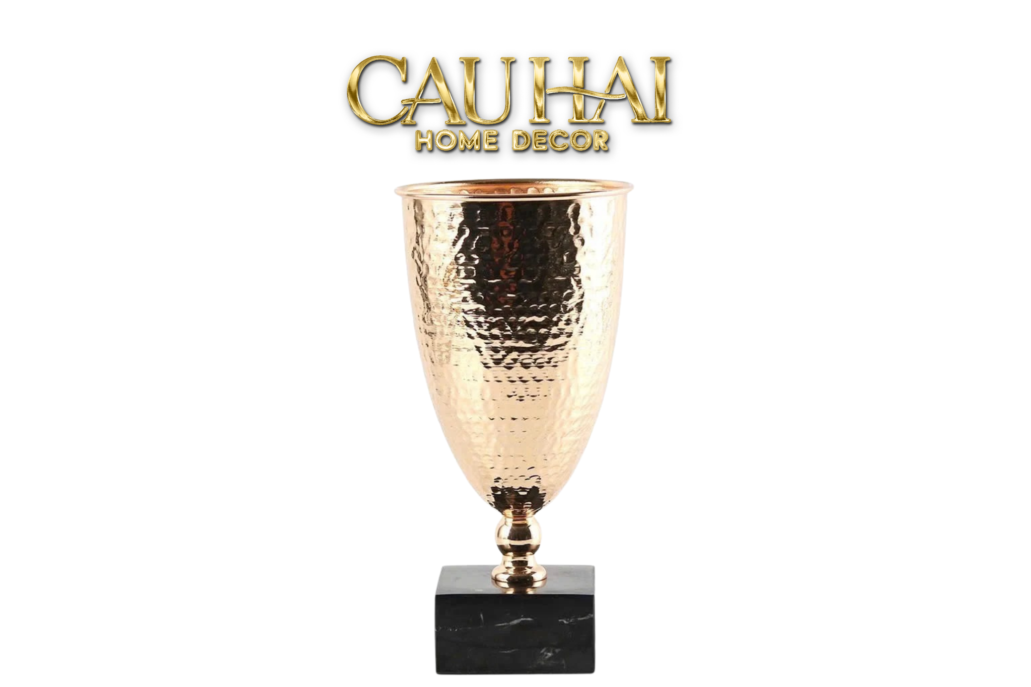HONE COUTURE - BÌNH HOA GOBLET AUREUM MARBLE TROPHY H30