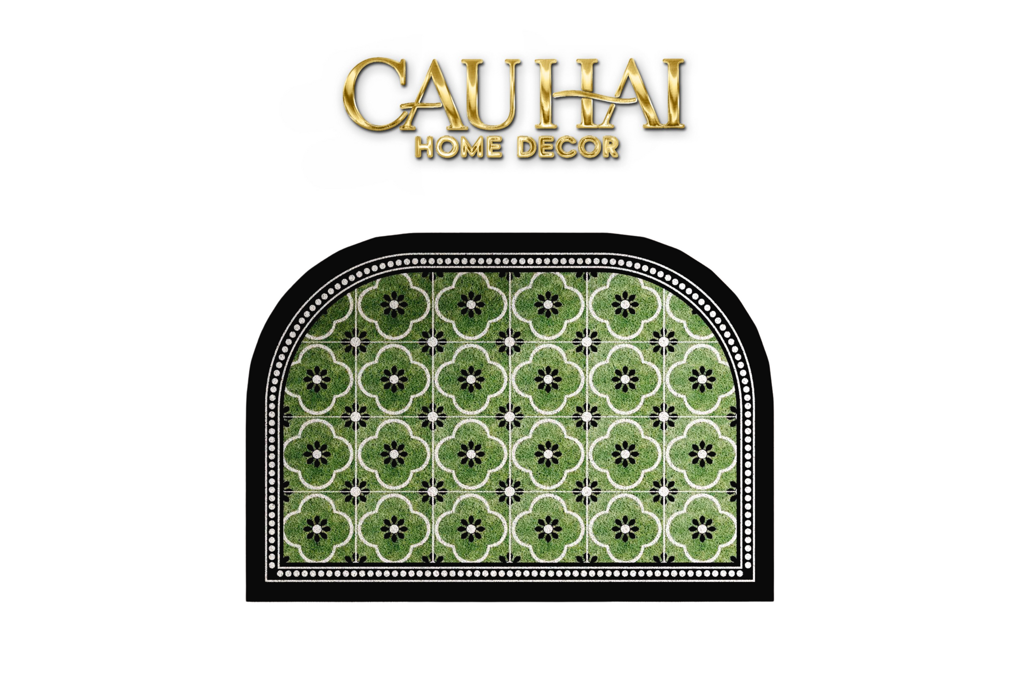 THẢM CỬA DA 60X90 - OLIVE GREEN PETALS
