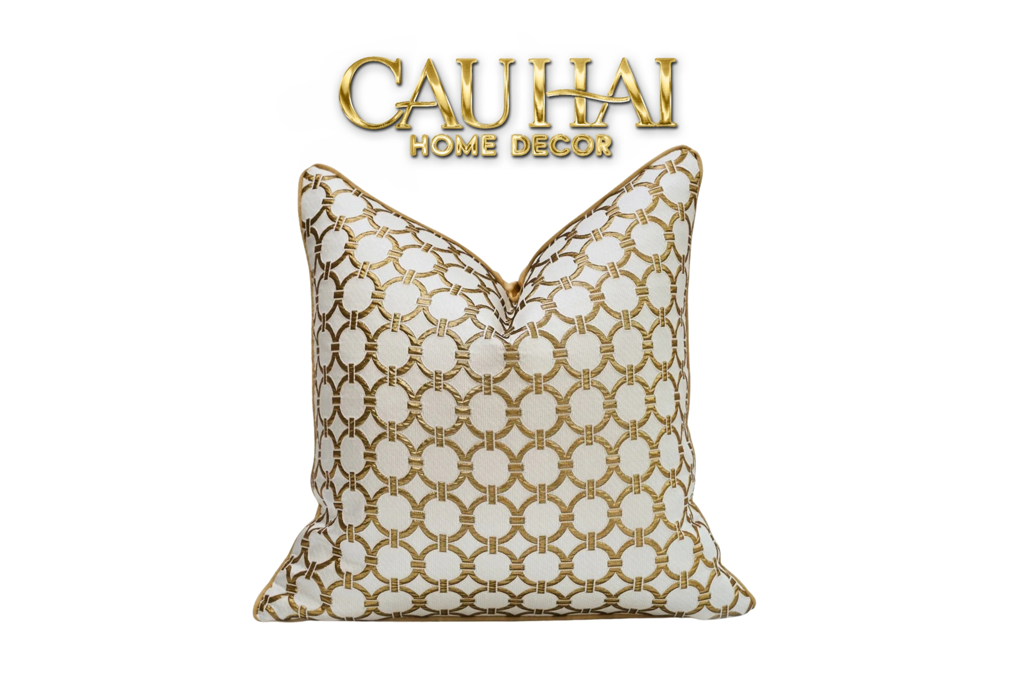 VỎ GỐI LỤA JACQUARD D'Or CHAÎNE D’ANCRE 45
