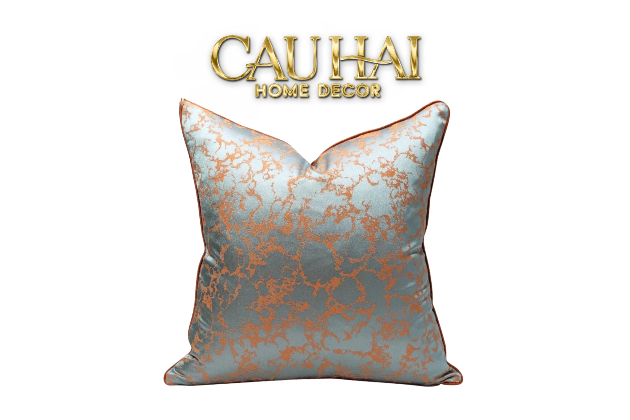 VỎ GỐI LỤA JACQUARD EQUESTRIAN FLAME 50