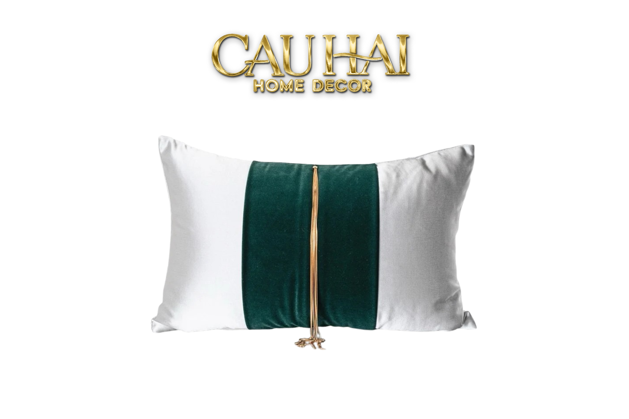 GỐI LỤA SATIN VERT GRACE JEWEL 30X50
