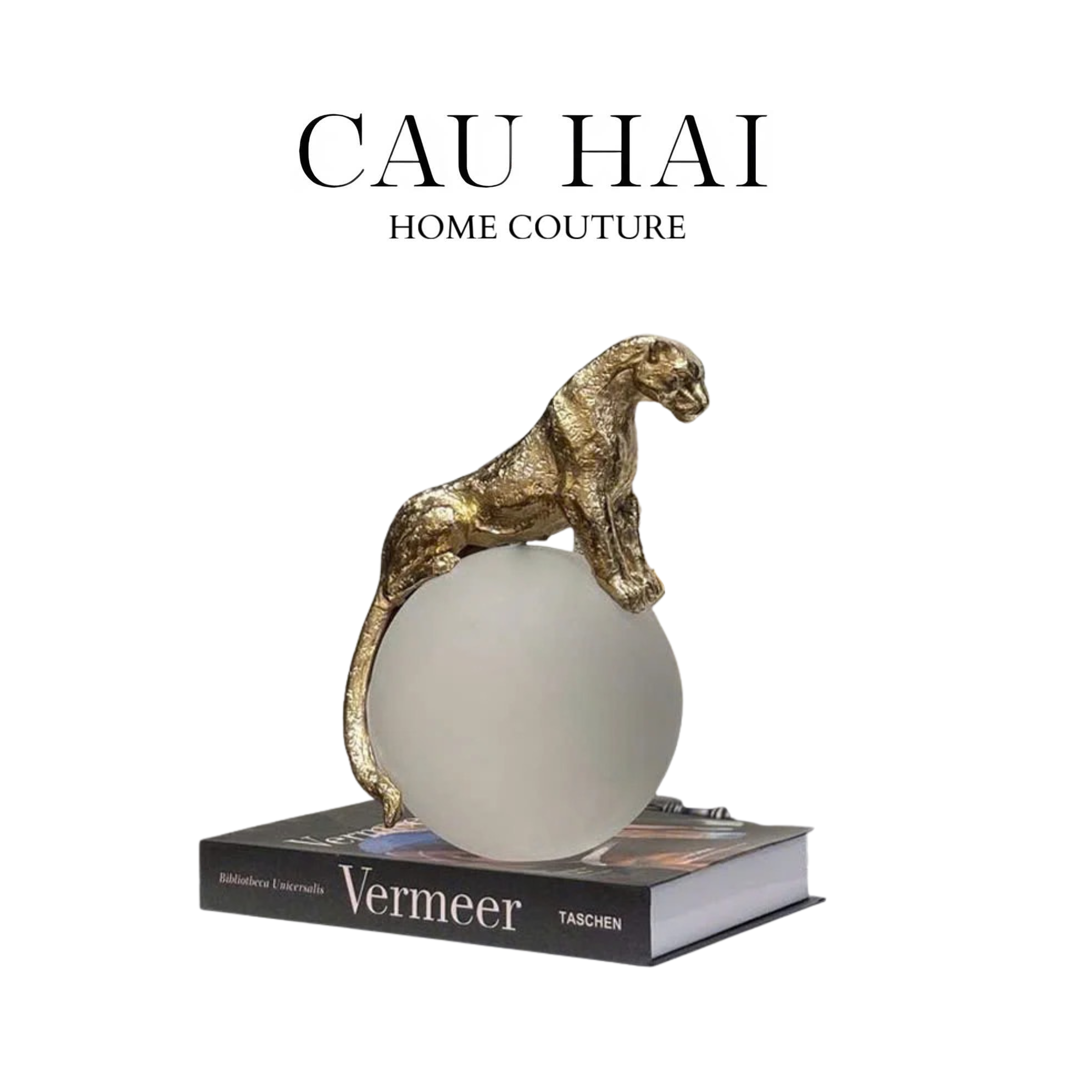 HOME COUTURE - TƯỢNG QUẢ CẦU PHA LÊ MAJESTIC PANTHER