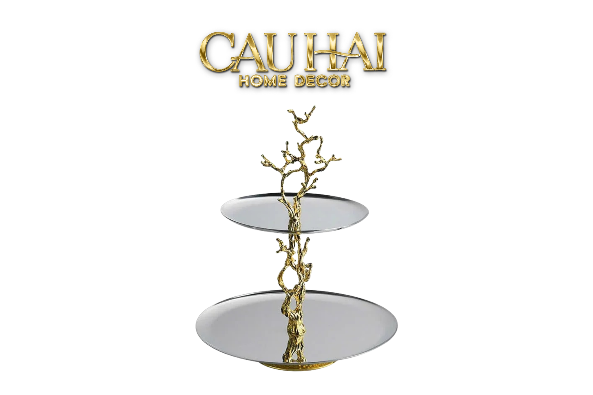 HOME COUTURE - ELYSIAN PLATINUM 2-TIER PLATE SS25