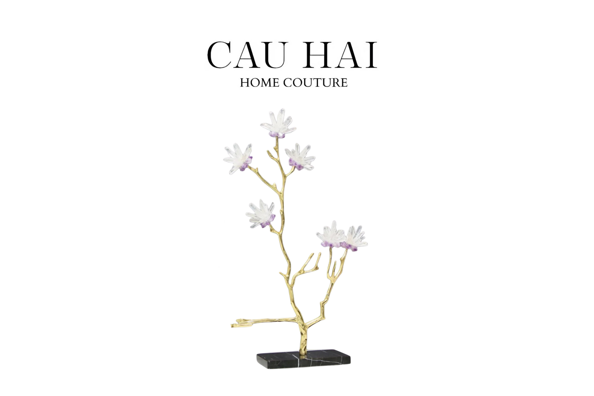 HOME COUTURE - TƯỢNG ĐỒNG GEMSTONE - LES FLEURS BLANCHES H50