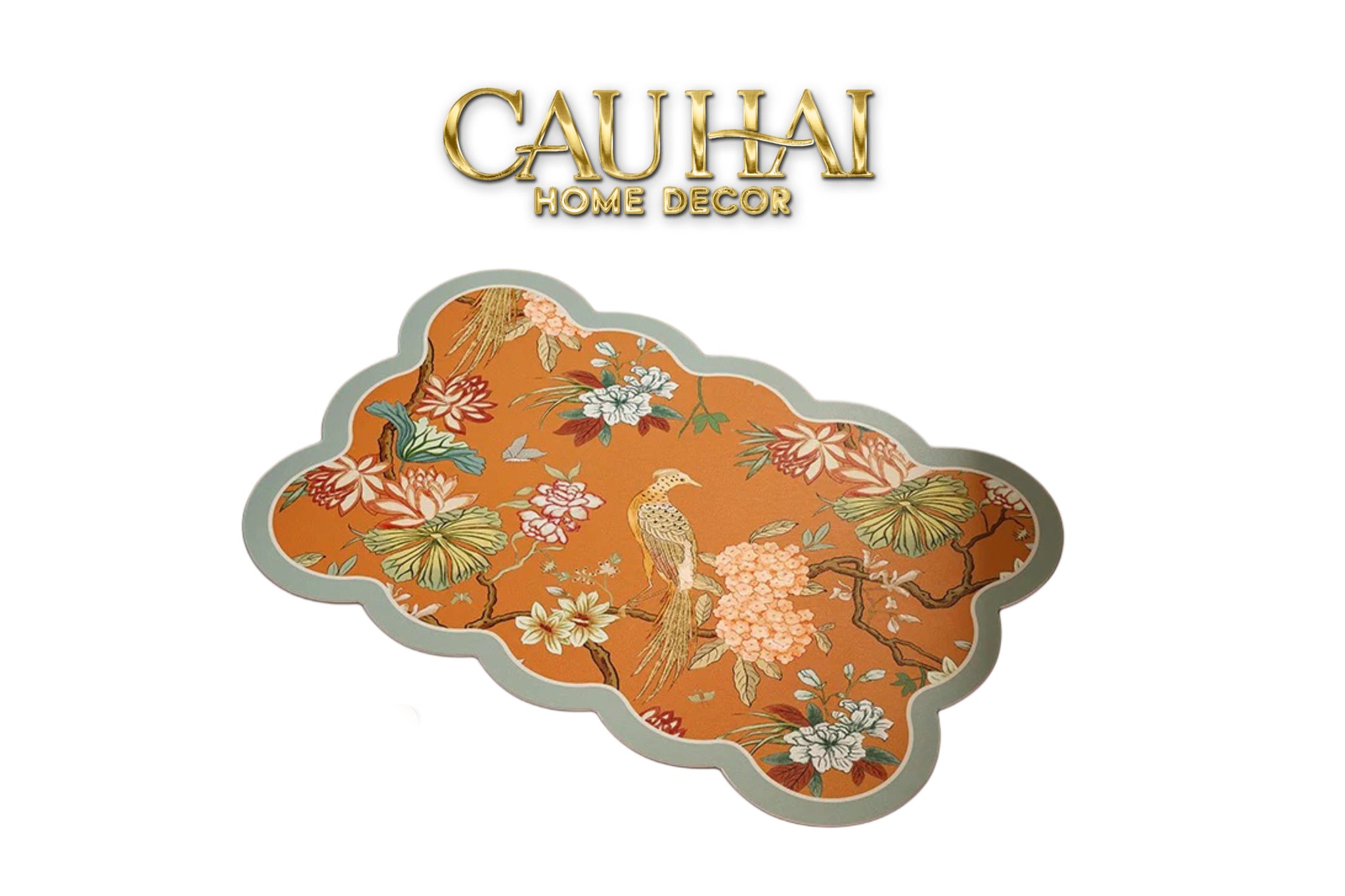 THẢM BỒN TẮM MICROFIBER 60X90 - BIRD OF DYNASTY SCALLOP EDGE