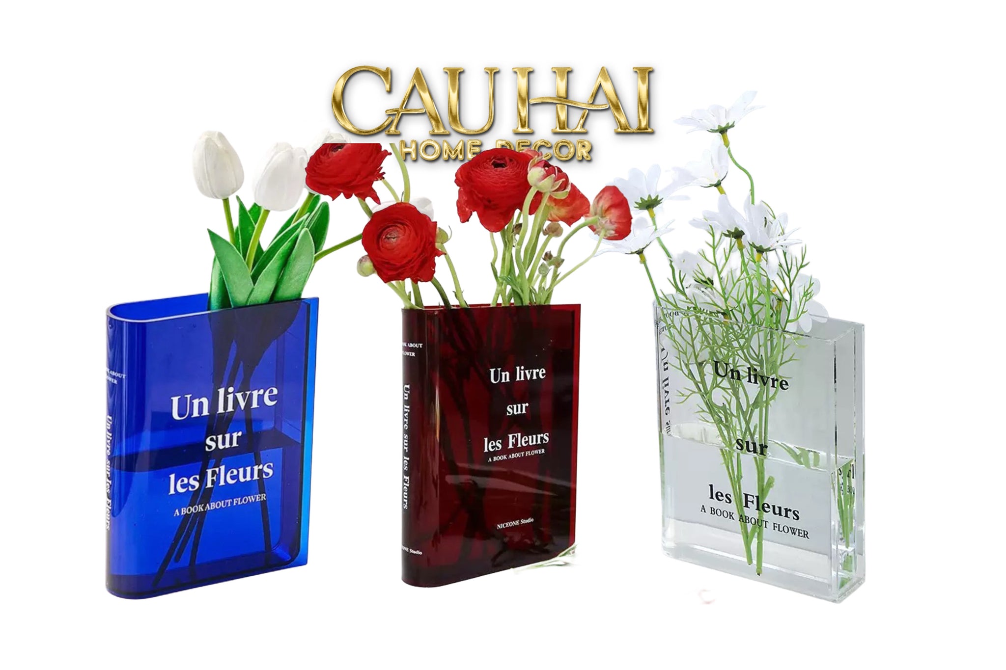 BÌNH HOA ACRYLIC BOOK ABOUT FLOWER