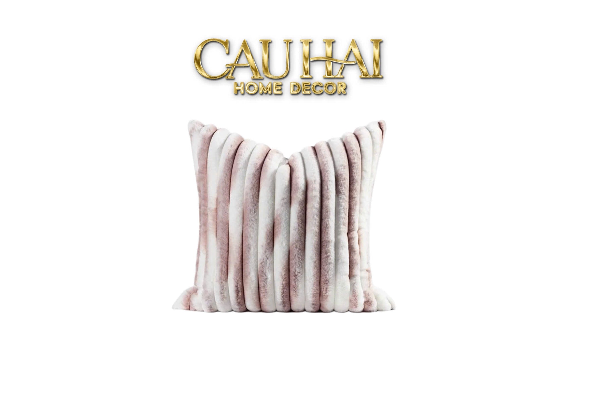 VỎ GỐI LÔNG ATÉLIER LUX FUR LAPIN BLUSH 45