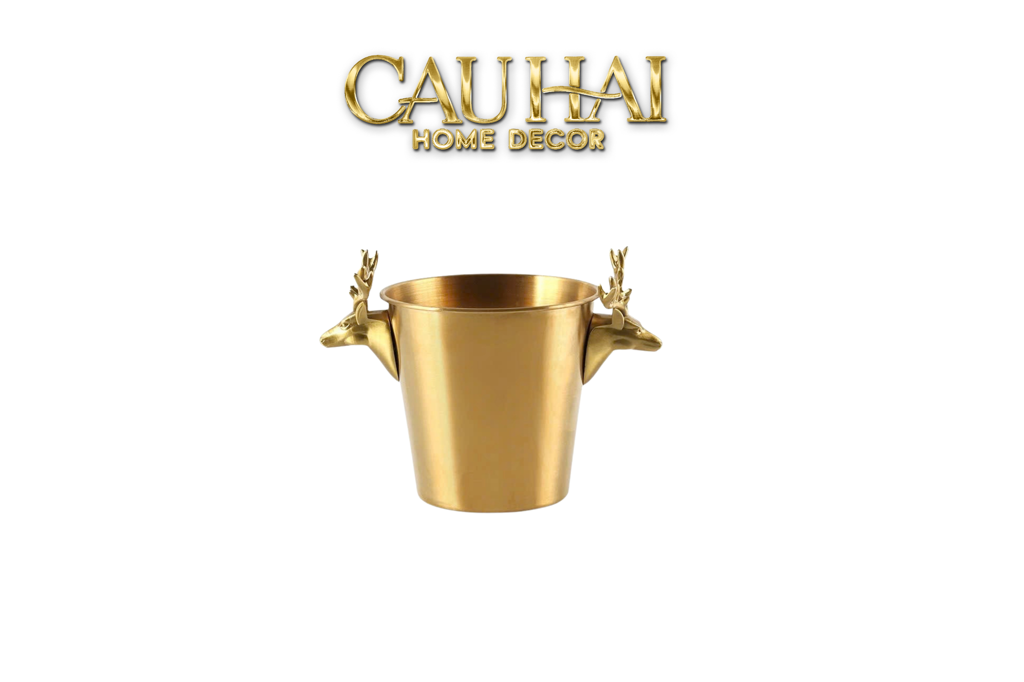 HOME COUTURE - LUXE BRASSON ELK ICE BUCKET 2L
