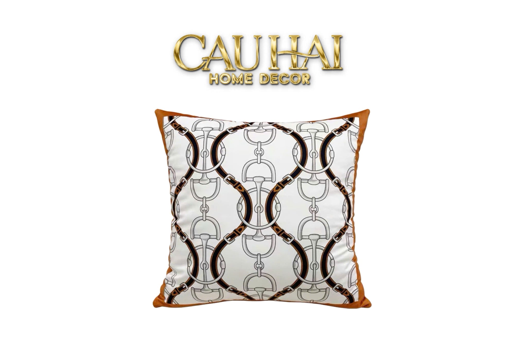 VỎ GỐI NHUNG CHAINE D'ANCRE - WHITE ICON 45