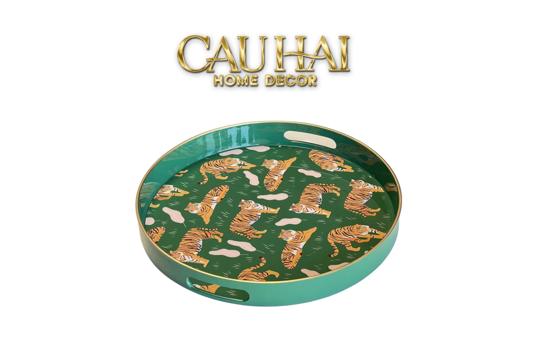 KHAY TRÒN ACRYLIC TIGRE DU BENGALE