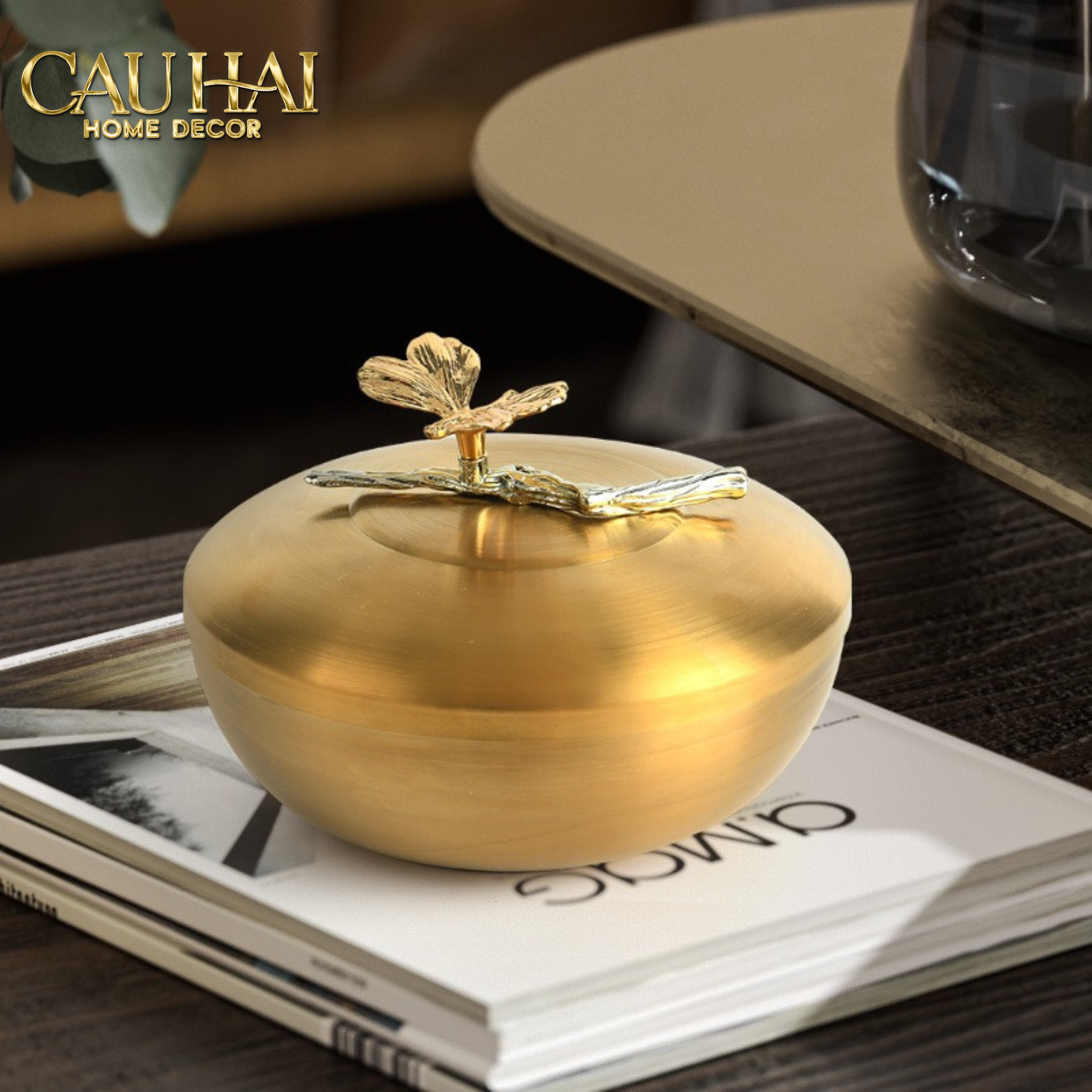 HOME COUTURE - SET OF 2 BRASSON LUMIÈRE PAPILLON JARS