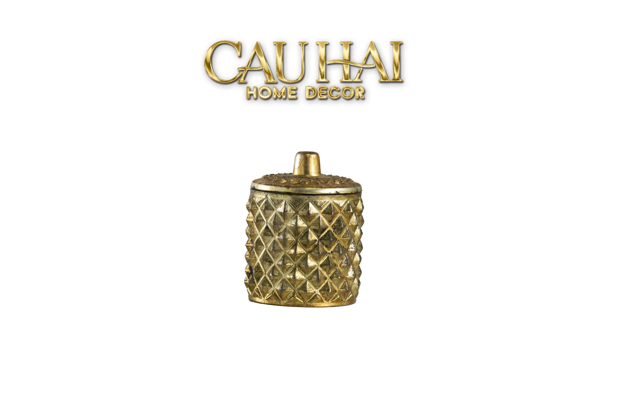 HOME COUTURE - BRASSON GOTHIC CANDLE JAR