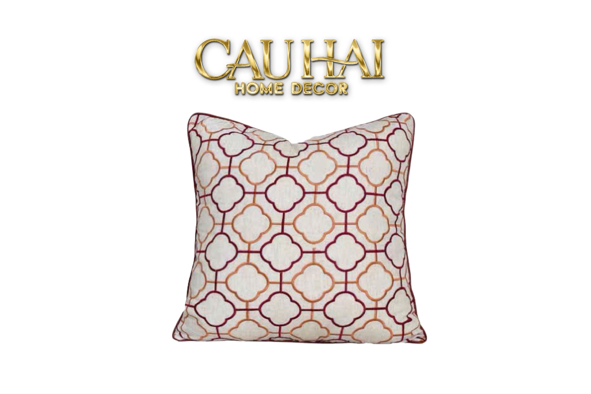 VỎ GỐI CANVAS QUATREFOIL INTERLACE 45