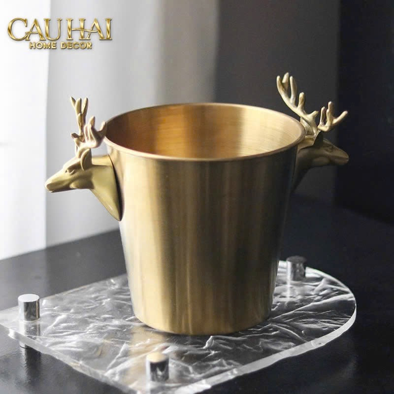 HOME COUTURE - LUXE BRASSON ELK ICE BUCKET 2L