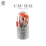 BEAUTY BOX SET 8 CỌ & BRUSH BOX MAKEUP DIAMOND BLING BLING-CẬU HAI HOME DECOR