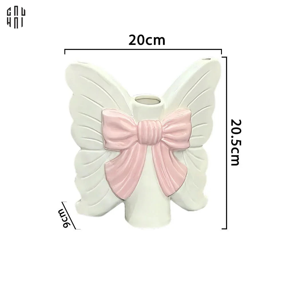 BÌNH HOA CERAMIC PINKY TIE SS25 - BLANC