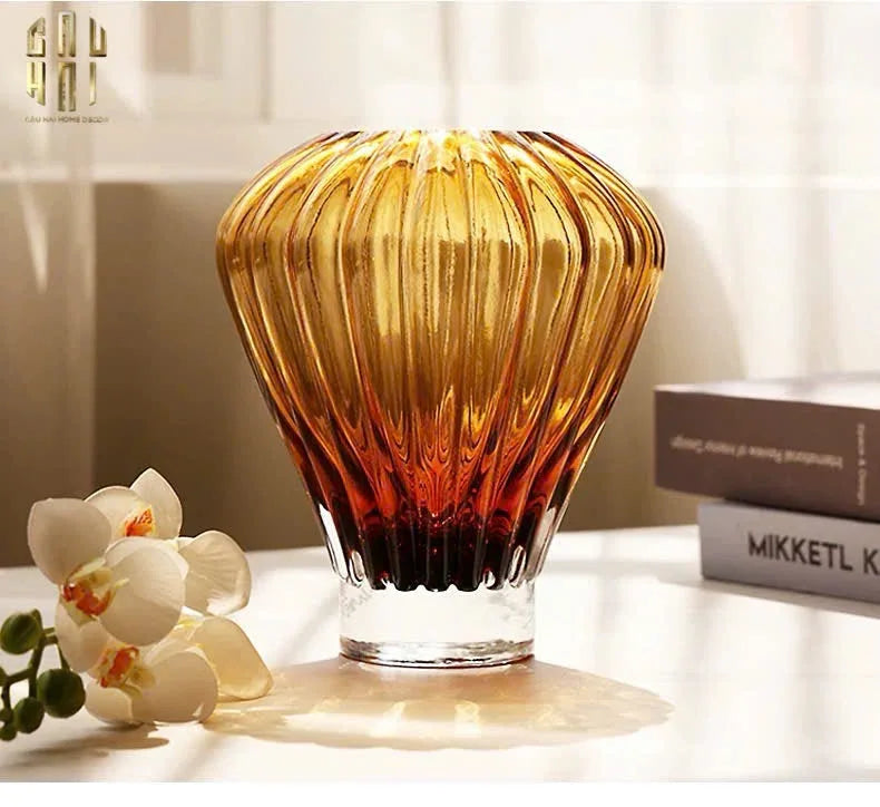 BÌNH HOA CRYSTAL ÉCLAT AMBRÉ H19