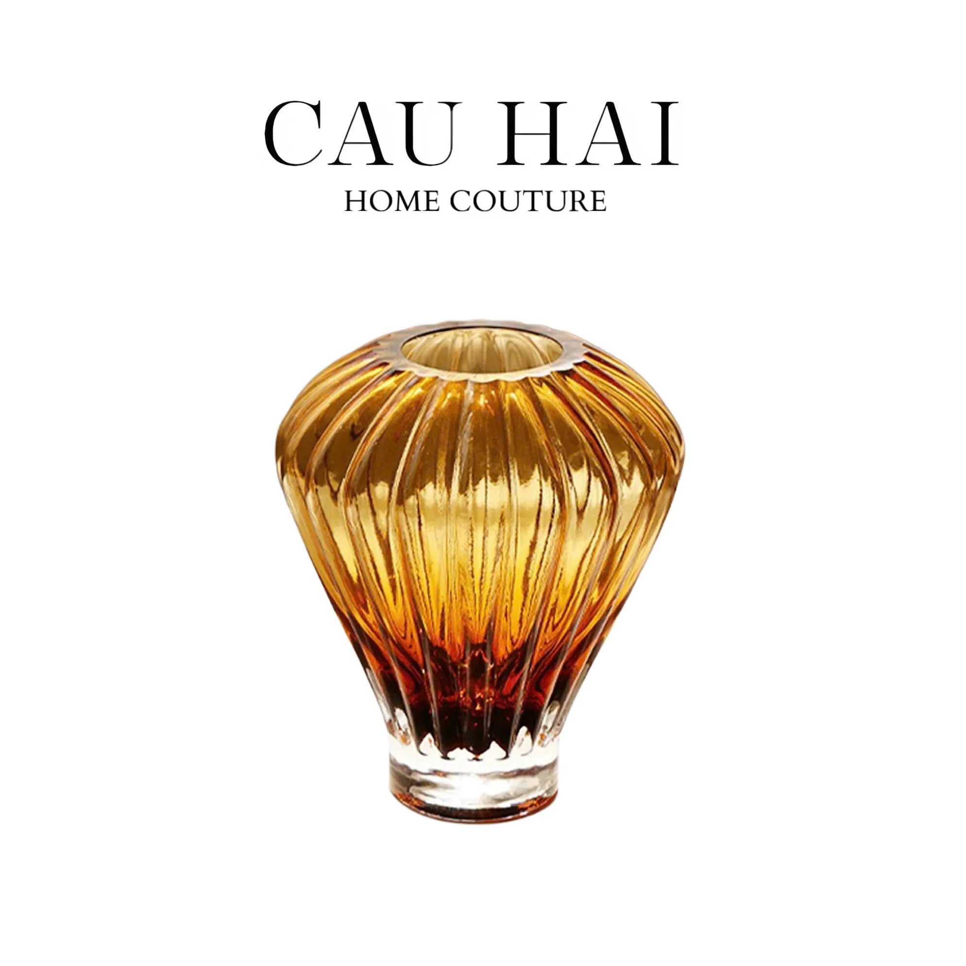 BÌNH HOA CRYSTAL ÉCLAT AMBRÉ H19