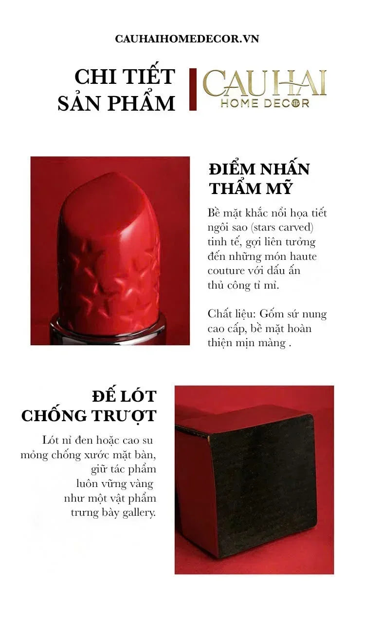 BÌNH HOA GOLD D.O ROUGE MATTE S36