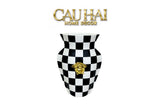 HOME COUTURE - BÌNH HOA CHECKERBOARD MEDUSA SIGNATURE H24-CẬU HAI HOME DECOR