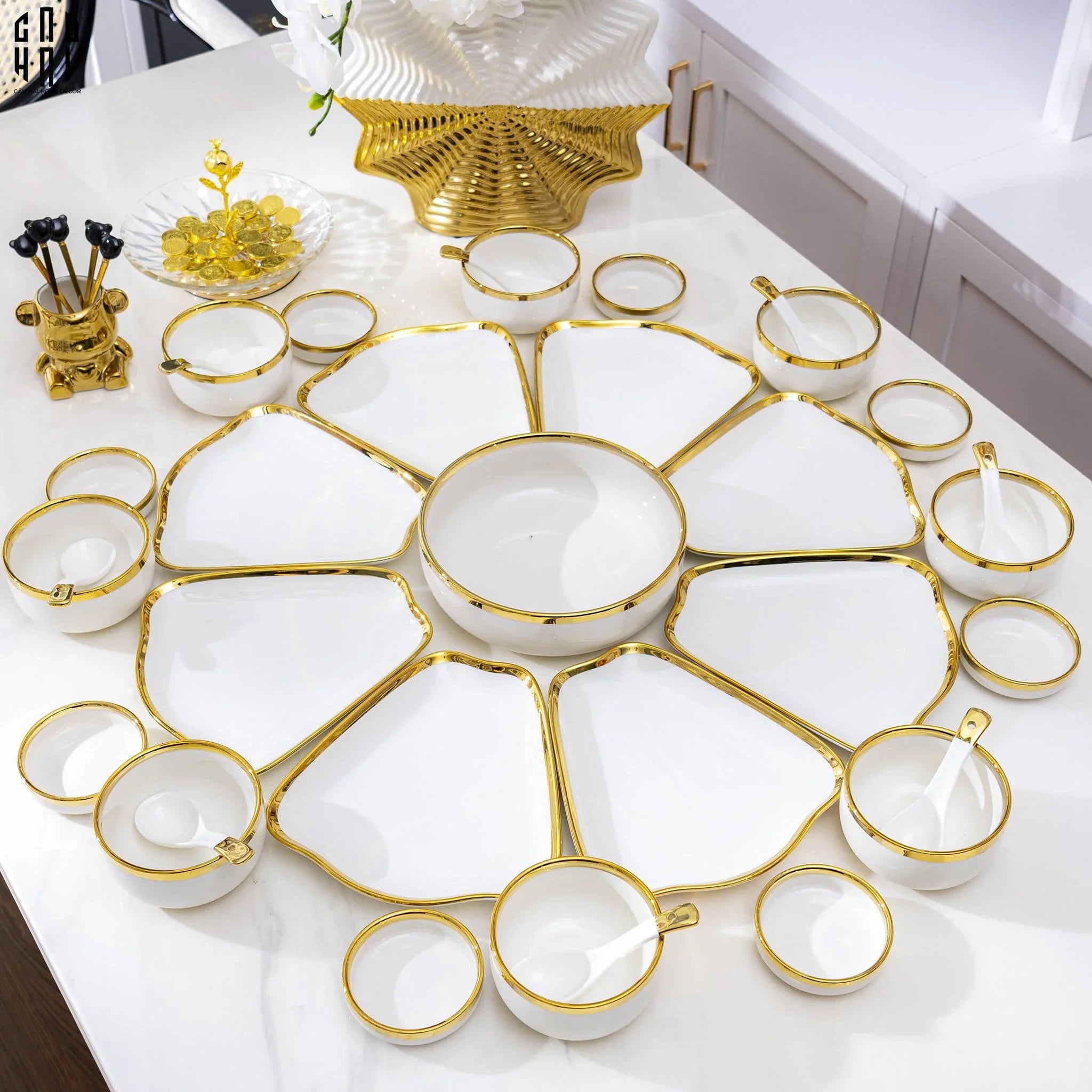 BỘ CHÉN DĨA WINDSOR 33PCS-CẬU HAI HOME DECOR
