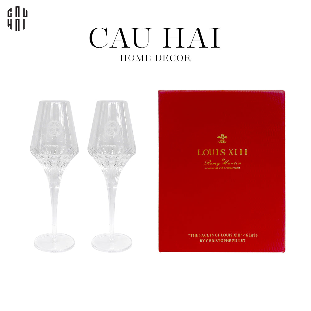 SET 2 LY CHAMPAGNE CRYSTAL LOUIS XIII - WARNER FULL BOX - CẬU HAI HOME DECOR