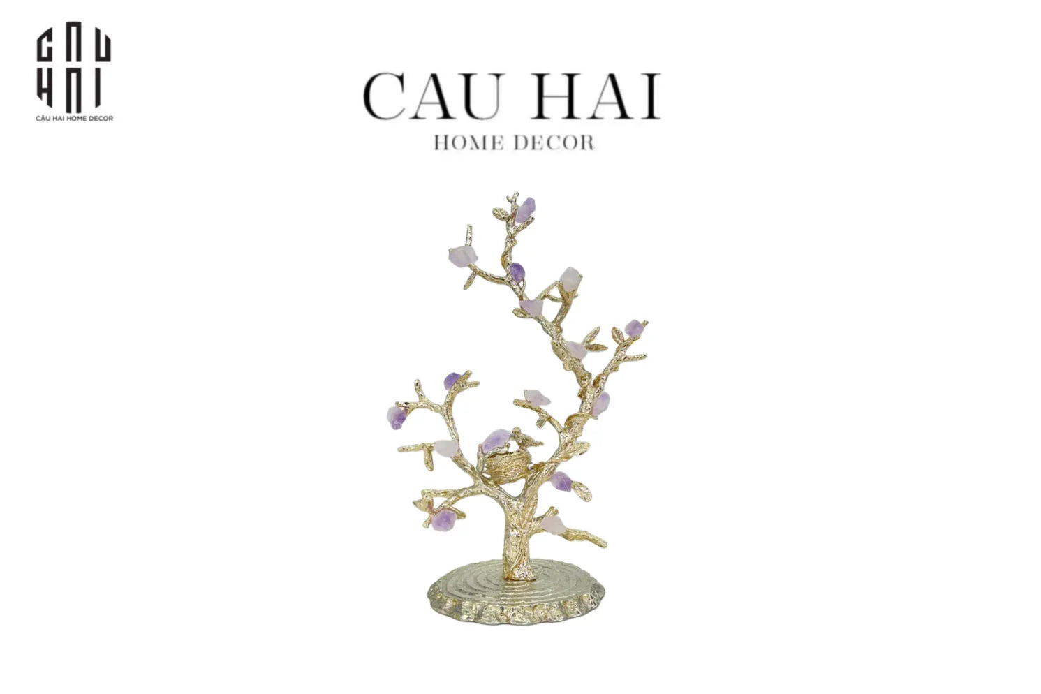 ĐẾ NẾN TRANG TRÍ BLOOMING BIRD AMETHYST SS25