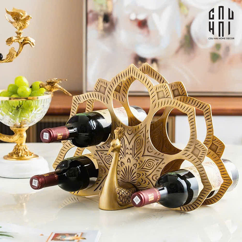 ĐẾ RƯỢU GOLDEN BRONZE PHOENIX SS25 - CẬU HAI HOME DECOR