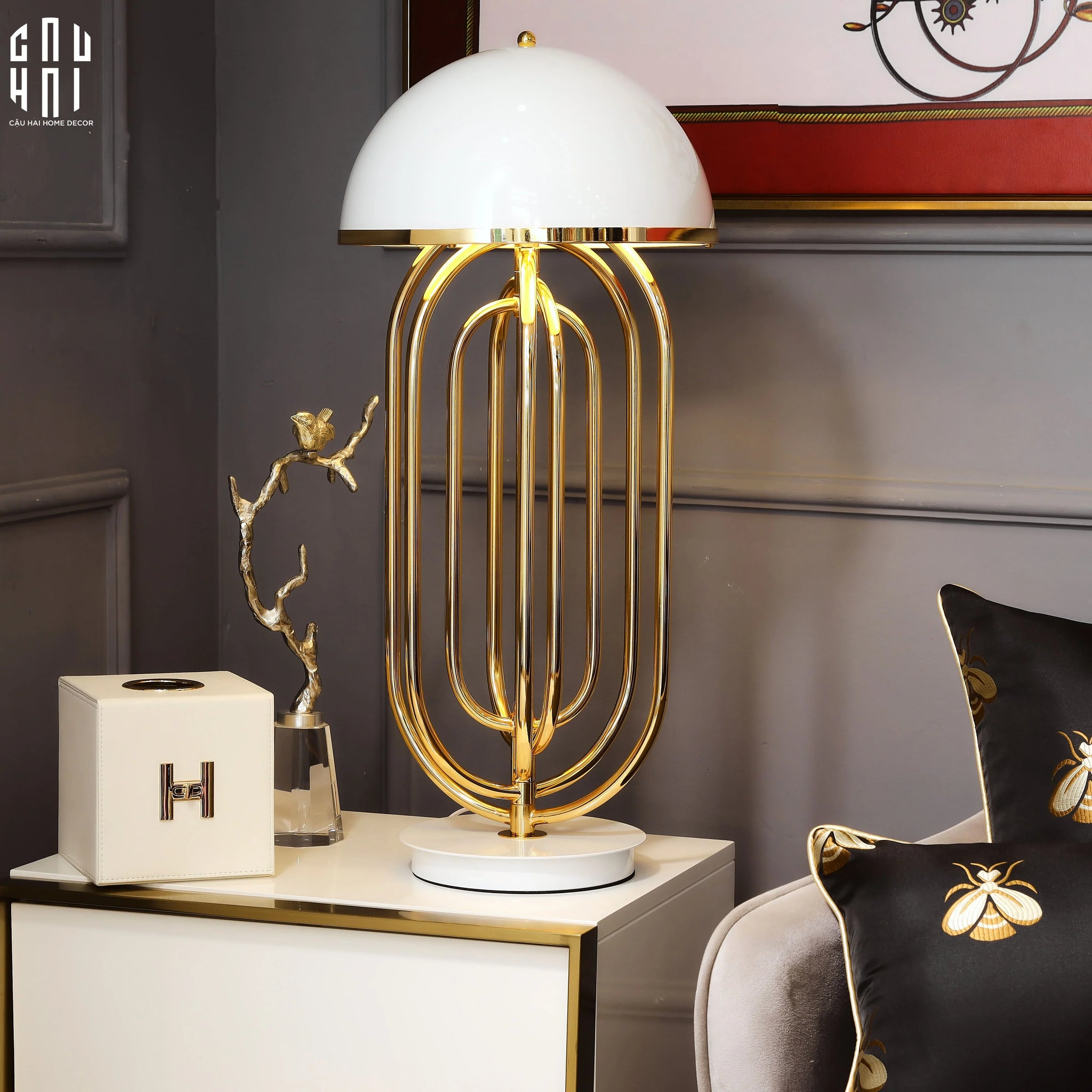 ĐÈN BÀN HAYES - HAYES SIDE TABLE LAMP-CẬU HAI HOME DECOR