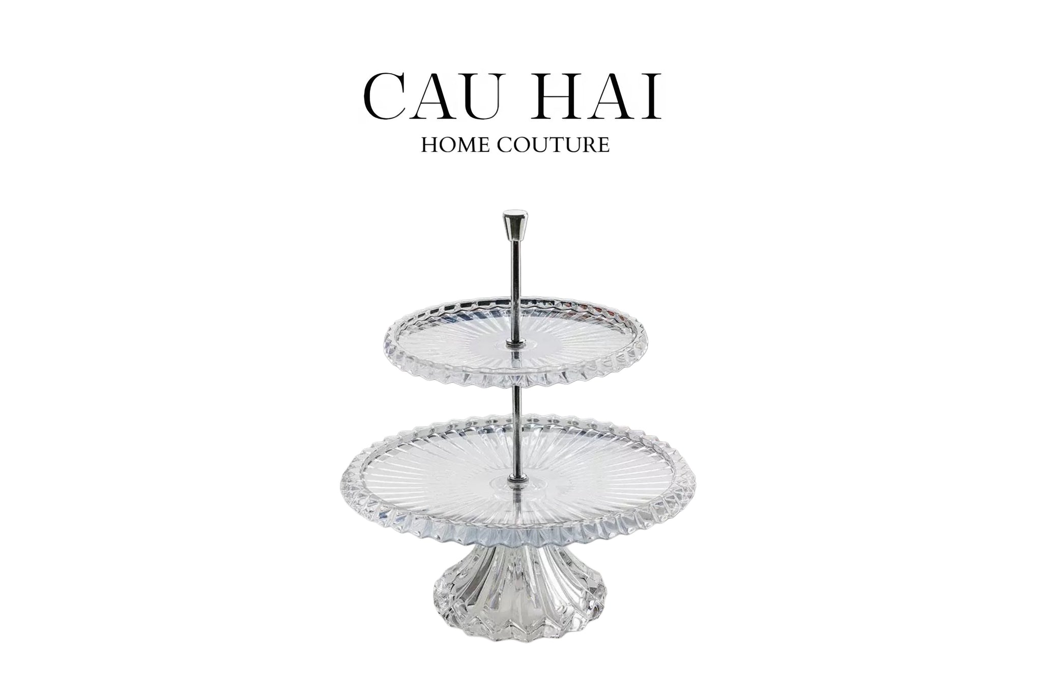 ĐĨA 2 TẦNG PHA LÊ CRYSTAL DEUX ÉTAGES-CẬU HAI HOME DECOR