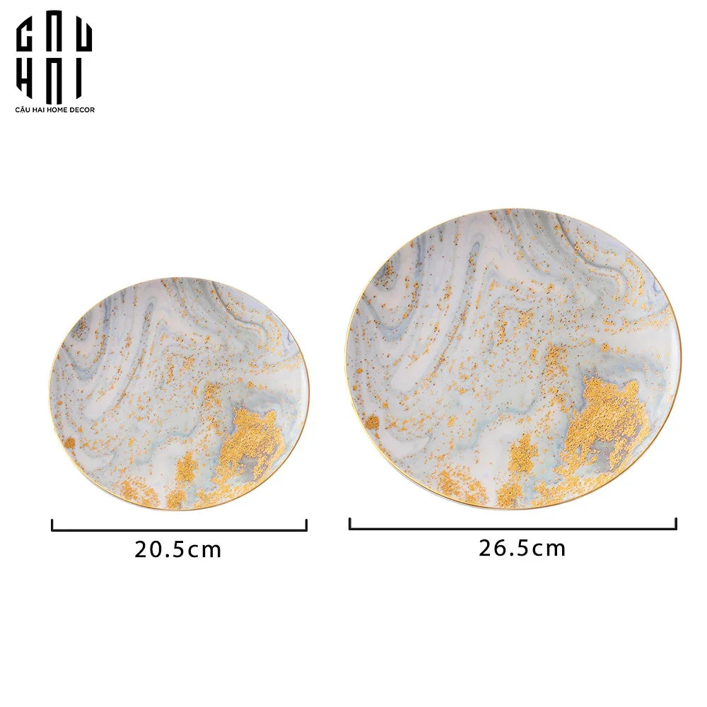 GALAXY DINNER PLATE SET 2PCS SS25-CẬU HAI HOME DECOR