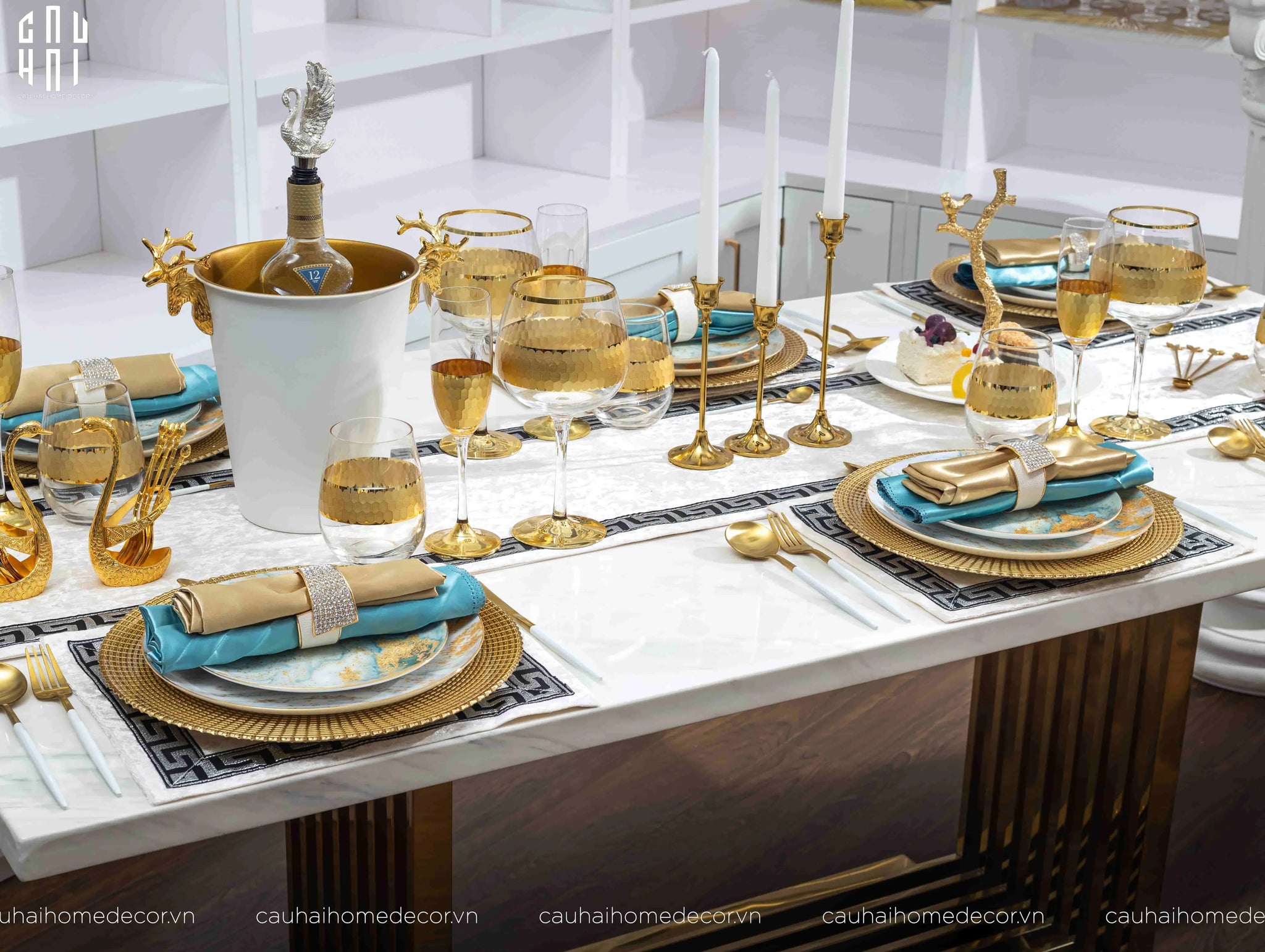 GALAXY DINNER PLATE SET 2PCS SS25-CẬU HAI HOME DECOR