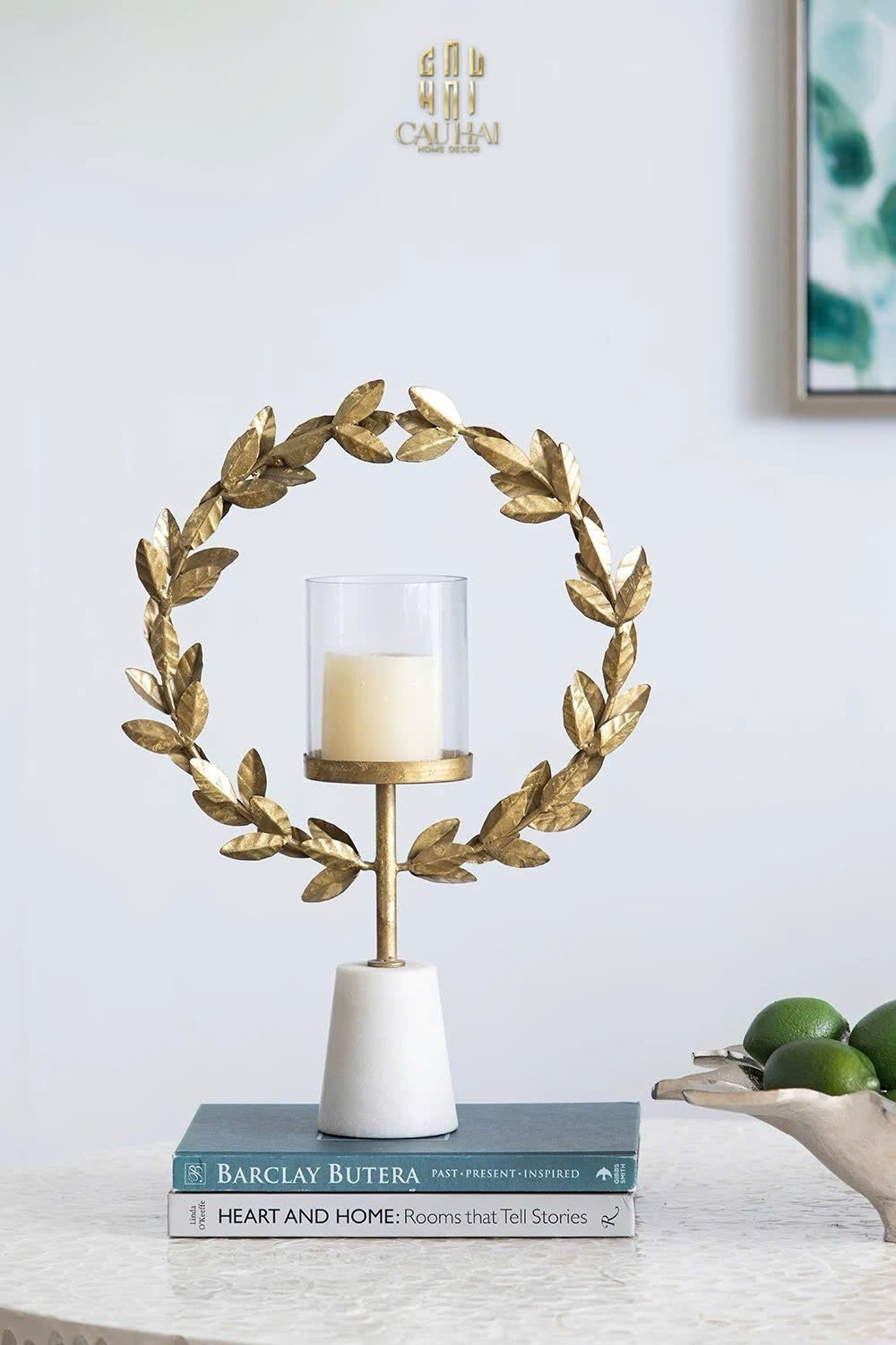 HOME COUTURE - ĐẾ NẾN LAUREL TRIUMPH CANDLE HOLDER H45