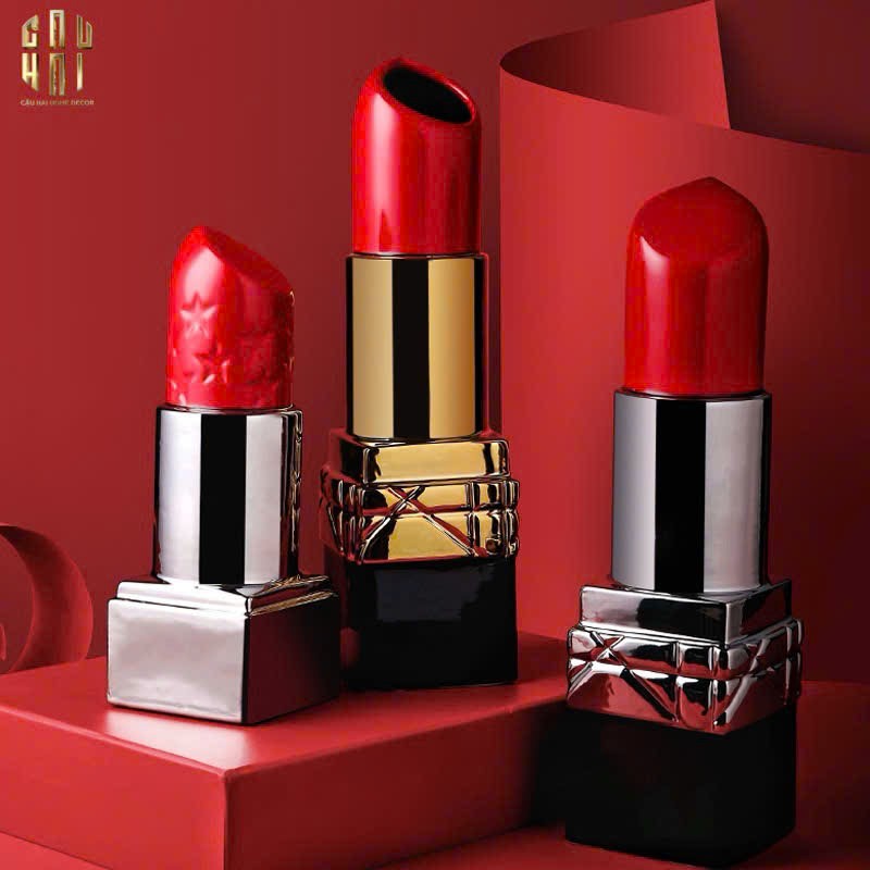 BÌNH HOA GOLD D.O ROUGE MATTE S36 - CẬU HAI HOME DECOR