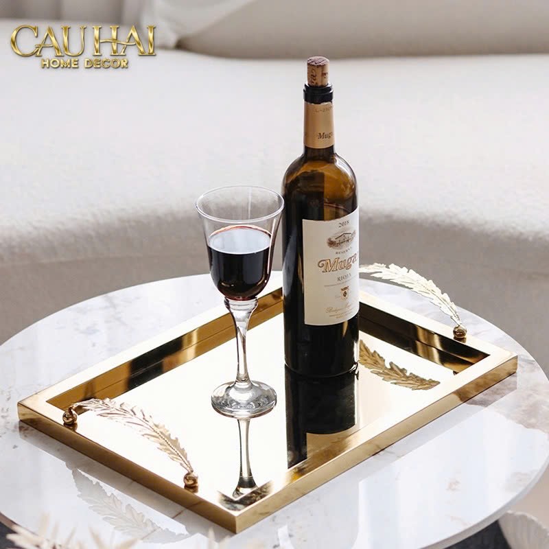 HOME COUTURE - KHAY "MIDAS TOUCH" GILDED FUR HANDLE 35X45