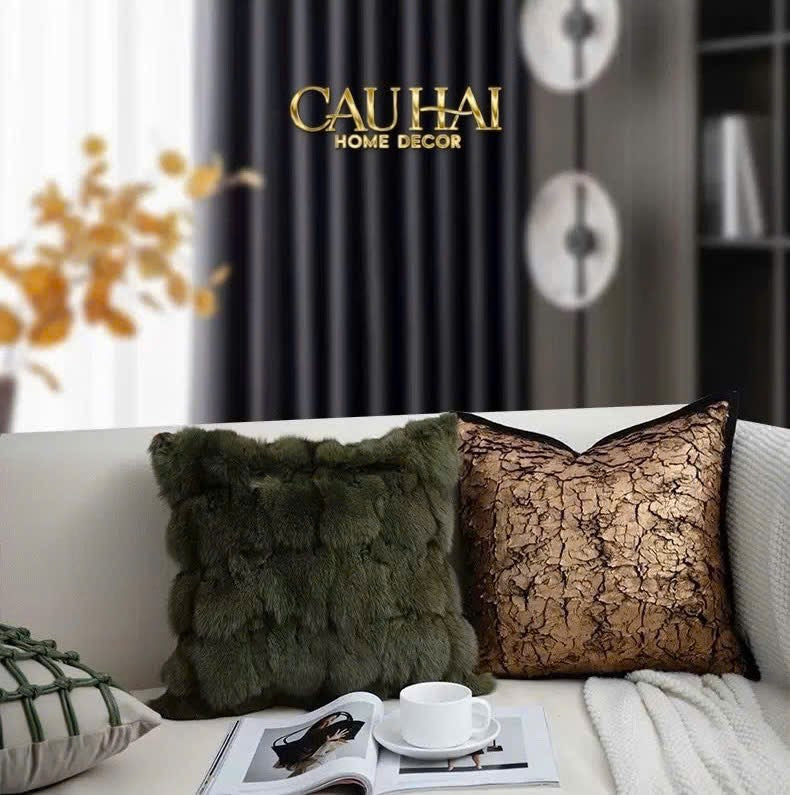 VỎ GỐI JACQUARD GALLIANO D’Or BRONZE 45