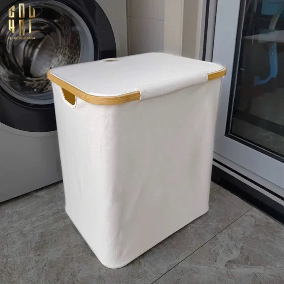 GIỎ ĐỰNG ĐỒ LAUNDRY CANVAS 150L - BLANC