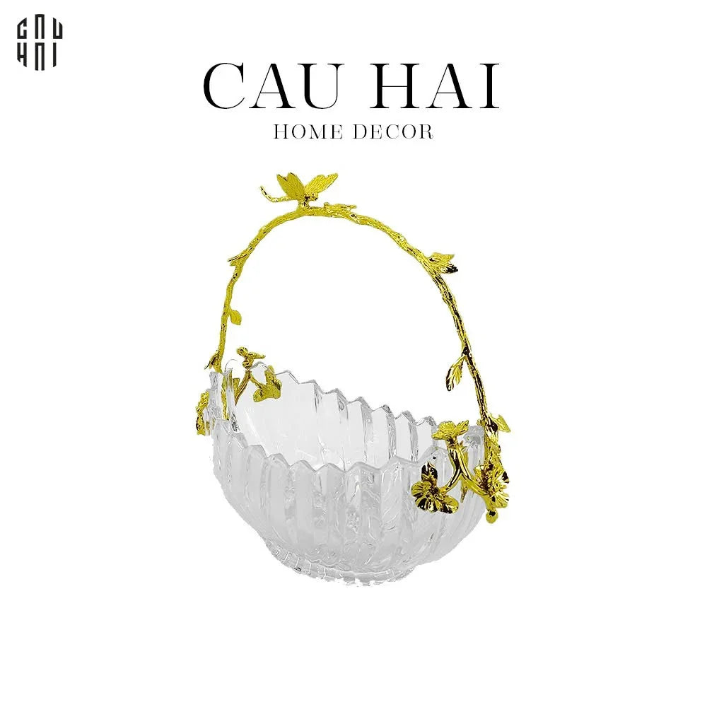 GIỎ TRÁI CÂY THUỶ TINH GOLDEN DRAGONFLY