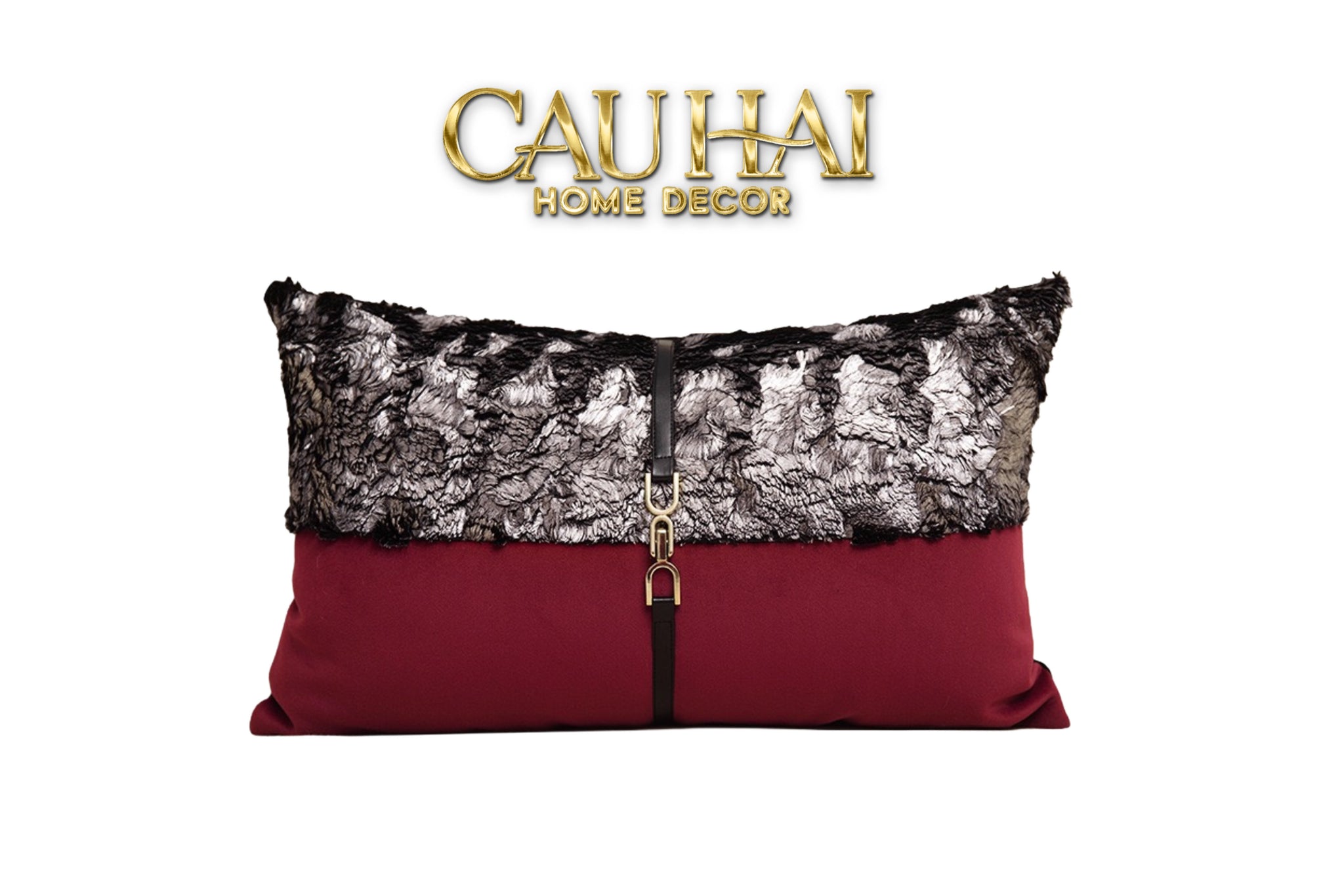 GỐI BURGUNDY VELVET SANGRIA METALLIC 30x50-1- Cậu Hai Home Decor