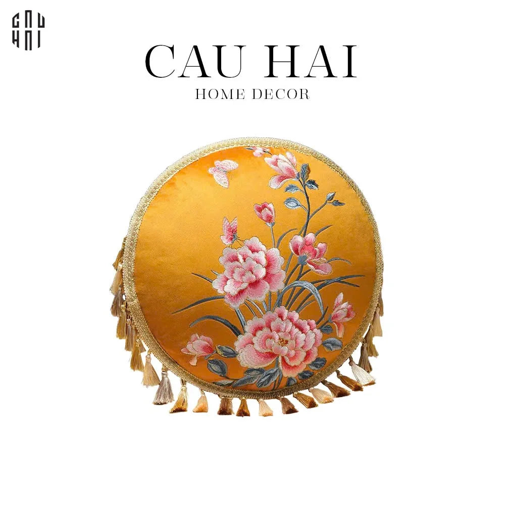 GỐI NHUNG HOẠ TIẾT KIM HƯNG PHÁT 45.