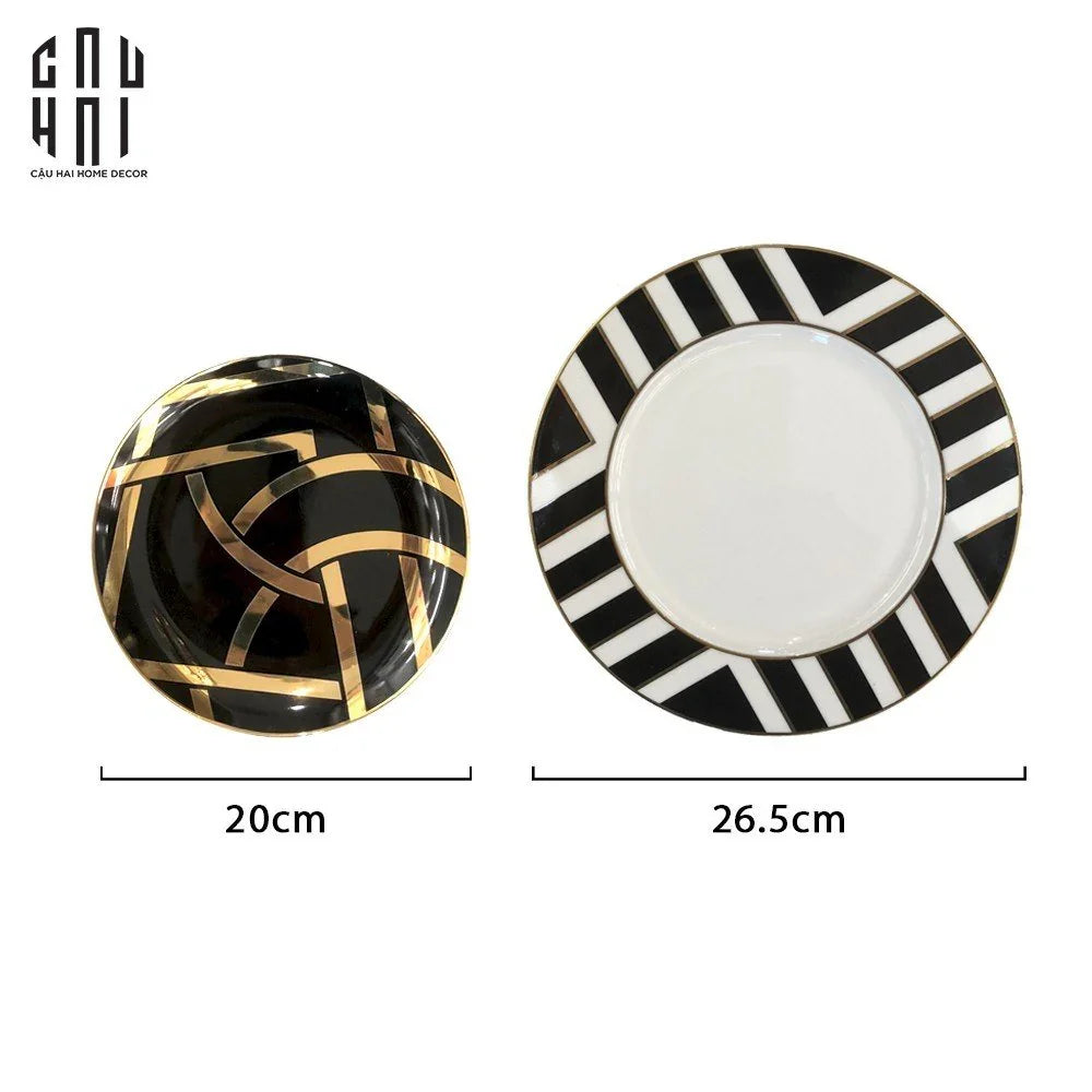 HARLEY DINNER PLATE SET 2PCS-CẬU HAI HOME DECOR