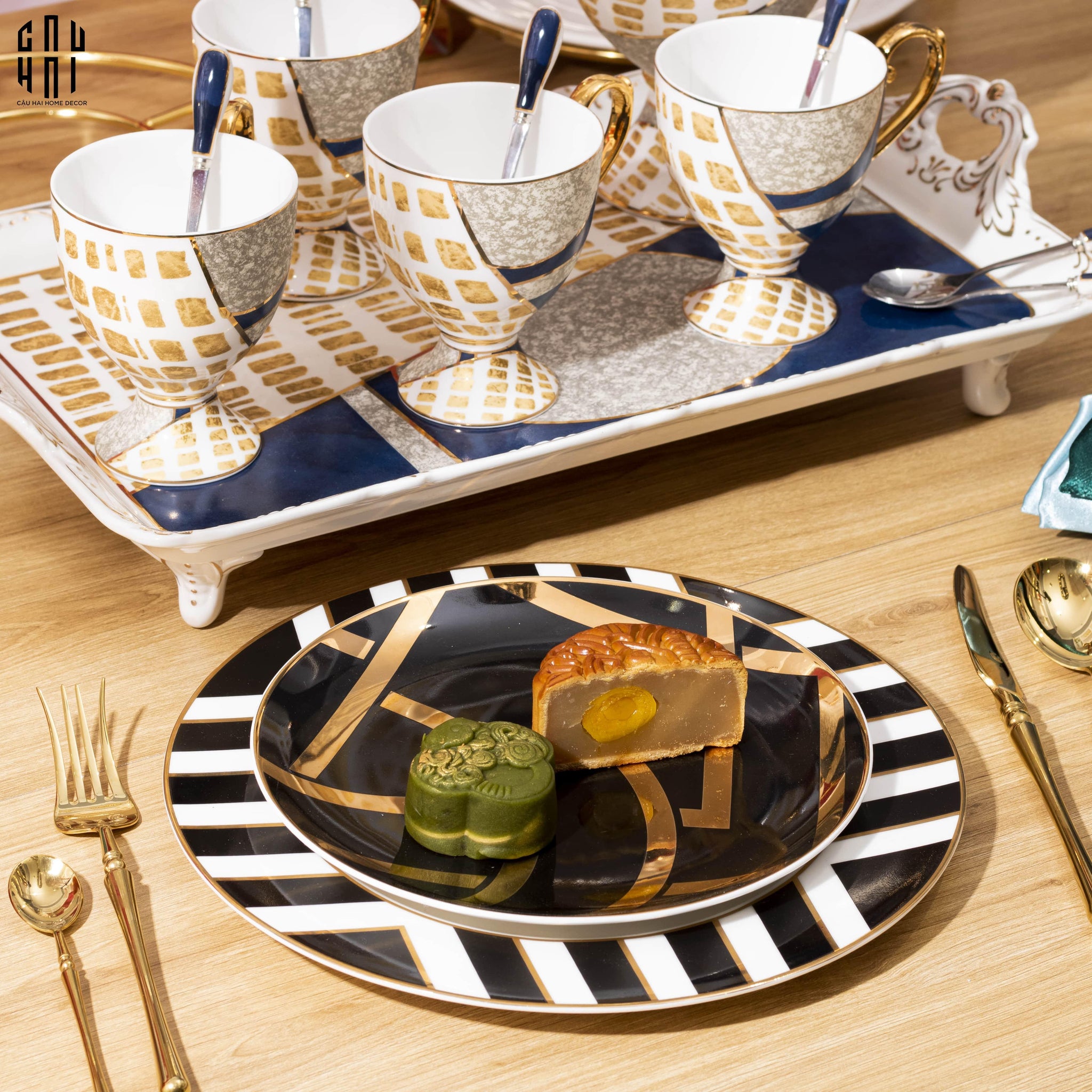 HARLEY DINNER PLATE SET 2PCS-CẬU HAI HOME DECOR