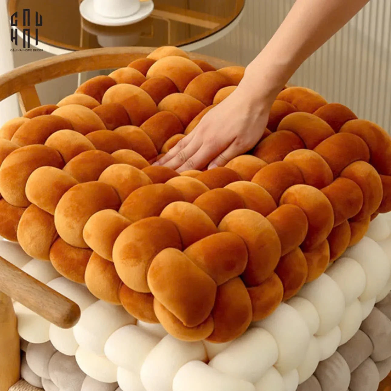 HAUTE FOLIE - GỐI ĐAN SWEET ORANGE BISCUITS