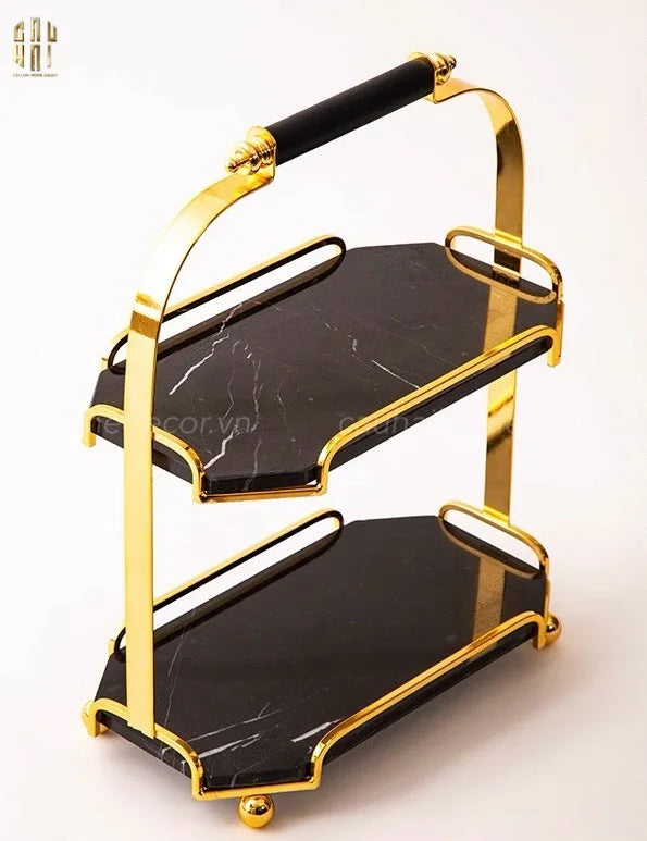 HAUTE FOLIE - KỆ ĐÁ BLACK MARBLE 2 TẦNG - MANOR