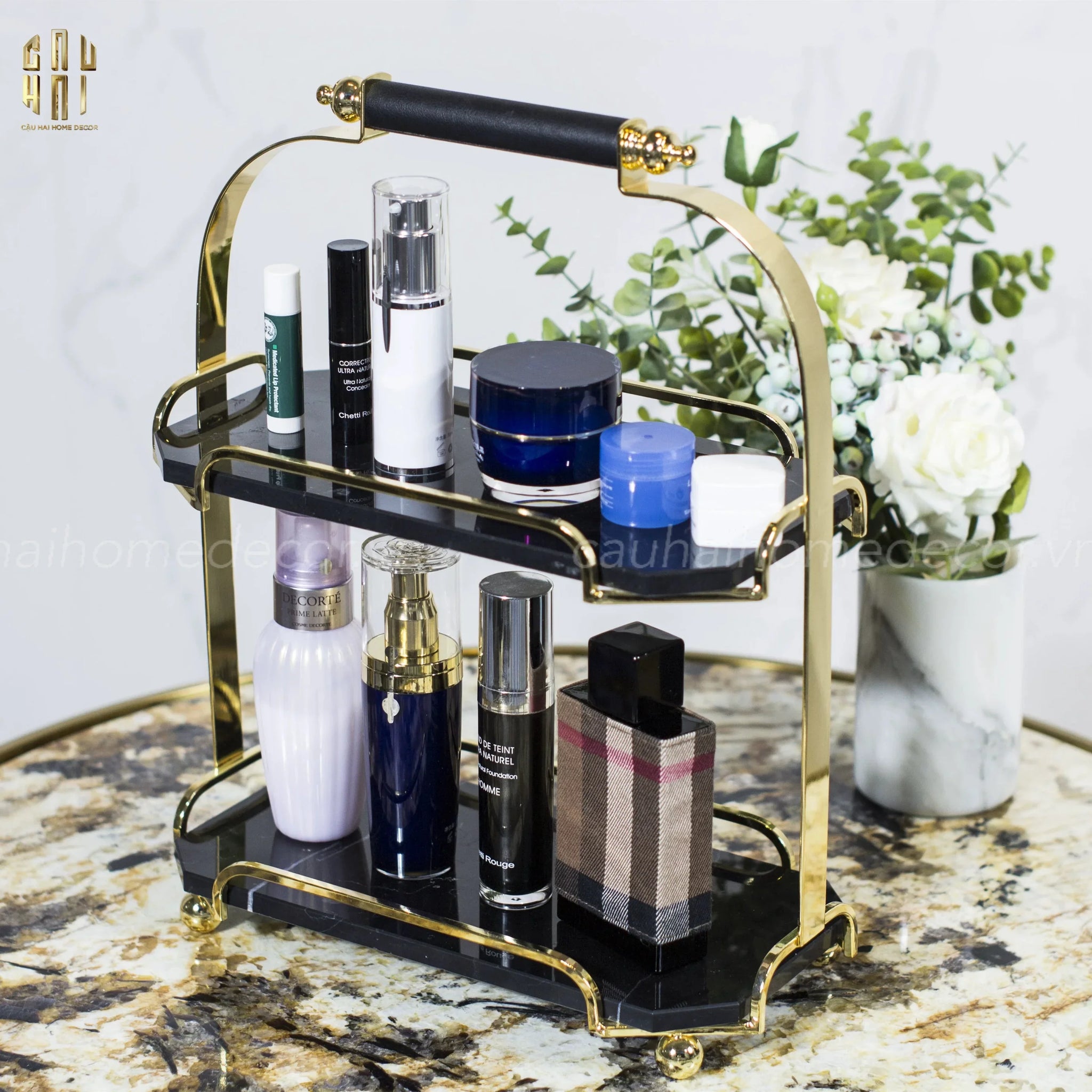 HAUTE FOLIE - KỆ ĐÁ BLACK MARBLE 2 TẦNG - MANOR